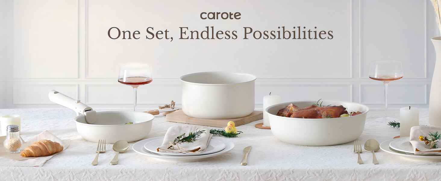 11 pcs kitchen cookware sets with detachable handle